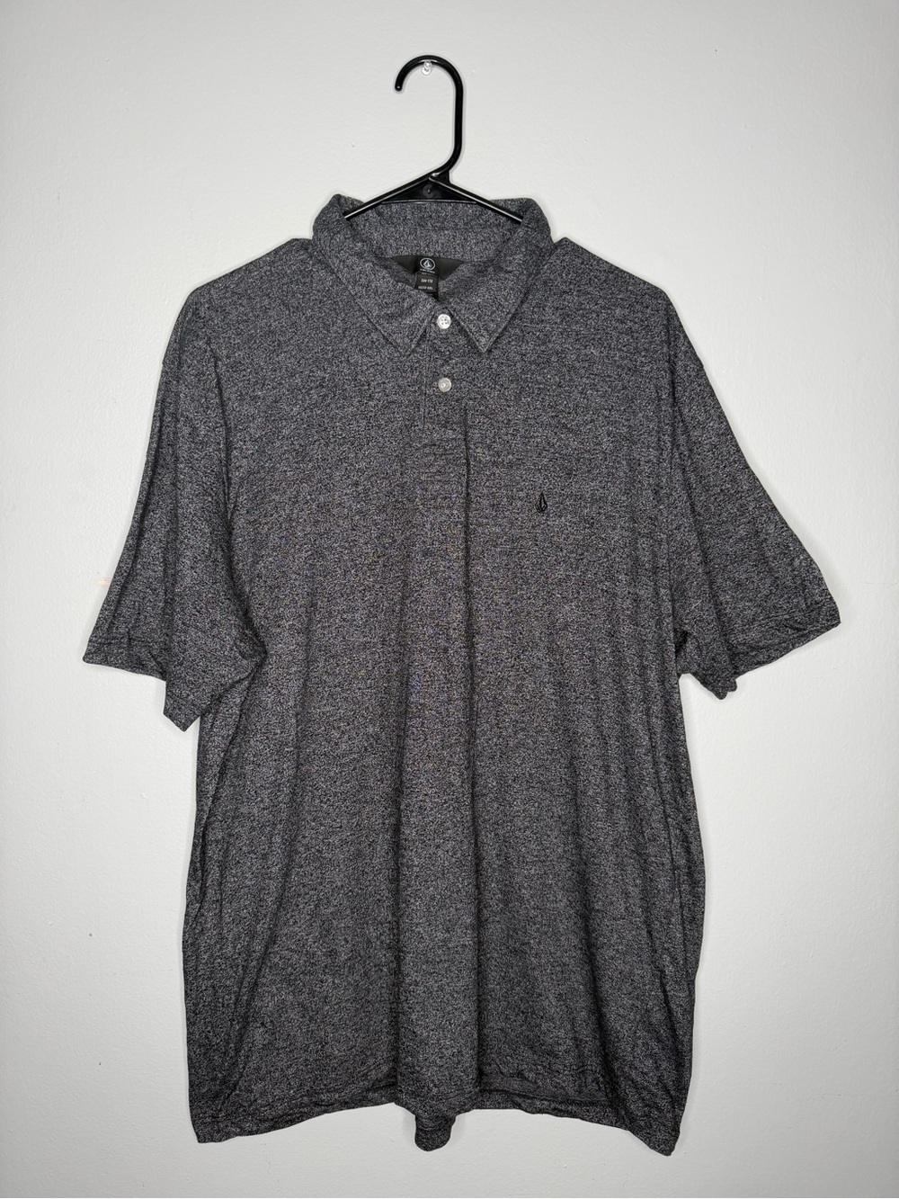 Volcom Men's Dark Heather Gray Short Sleeve Polo Size 2XL XXL